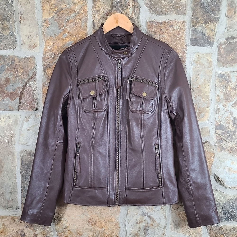 Cruzer S SMALL Lamb Leather Moto Jacket Coat